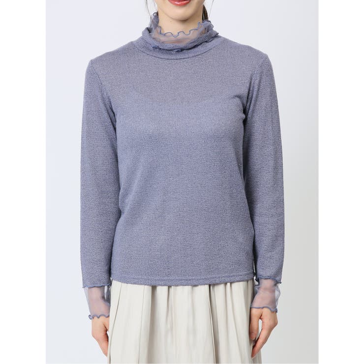 ラメシアー切替 長袖プルオーバー | TAKA-Q WOMEN | 詳細画像6 