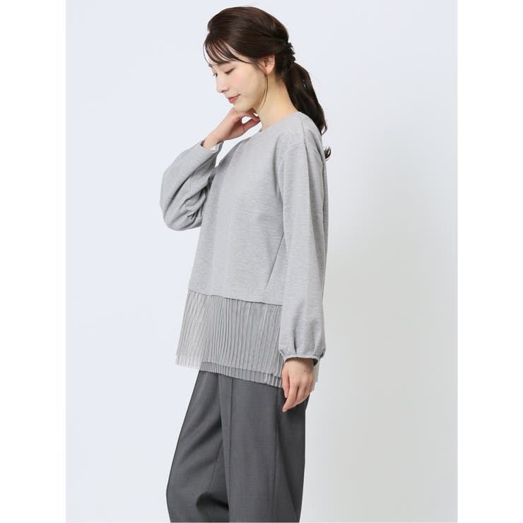裾プリーツ クルーネック 長袖プルオーバー | TAKA-Q WOMEN | 詳細画像15 
