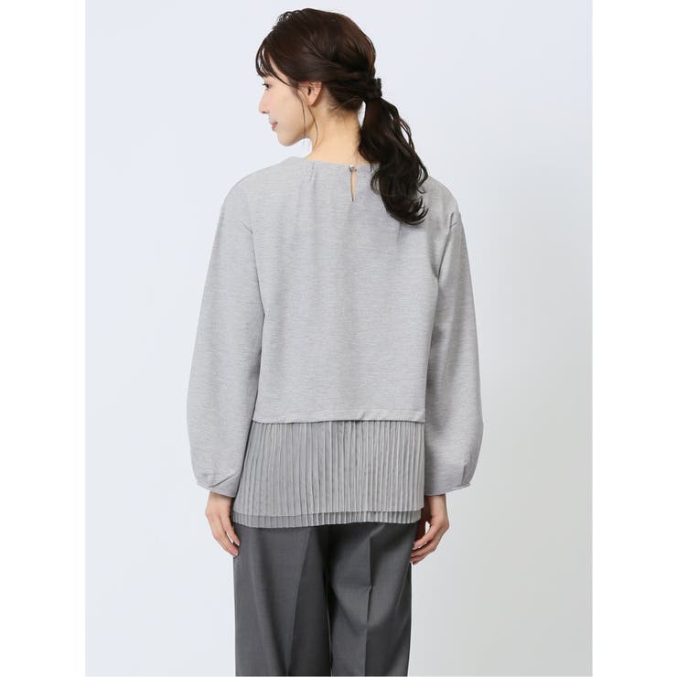 裾プリーツ クルーネック 長袖プルオーバー | TAKA-Q WOMEN | 詳細画像16 