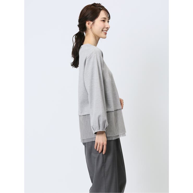 裾プリーツ クルーネック 長袖プルオーバー | TAKA-Q WOMEN | 詳細画像17 