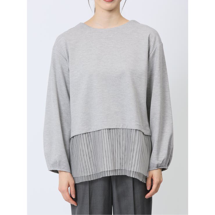裾プリーツ クルーネック 長袖プルオーバー | TAKA-Q WOMEN | 詳細画像19 