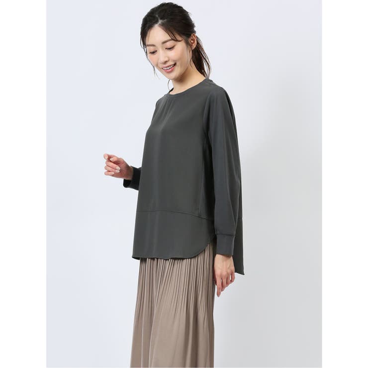 異素材切替 長袖プルオーバー | TAKA-Q WOMEN | 詳細画像14 