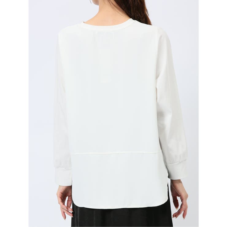 異素材切替 長袖プルオーバー | TAKA-Q WOMEN | 詳細画像8 