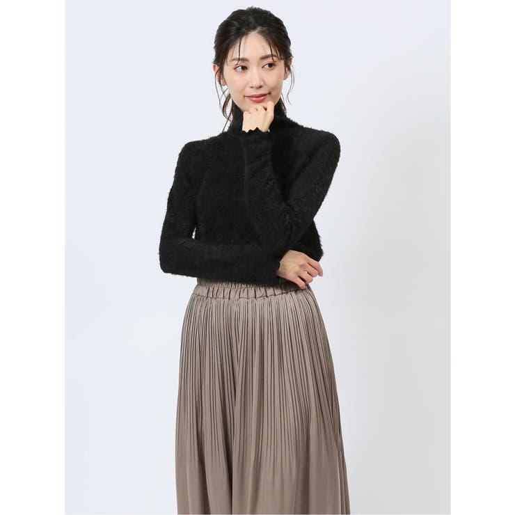 05黒 | シャギー ハイネックプルオーバー | TAKA-Q WOMEN