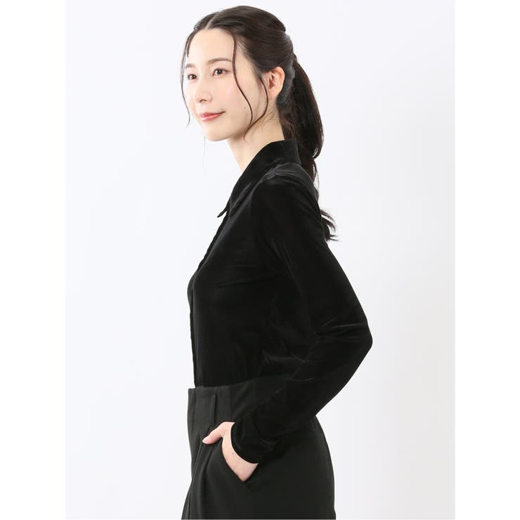 イノウェーブ/INNOWAVE シアーベロア 長袖シャツ | TAKA-Q WOMEN | 詳細画像2 