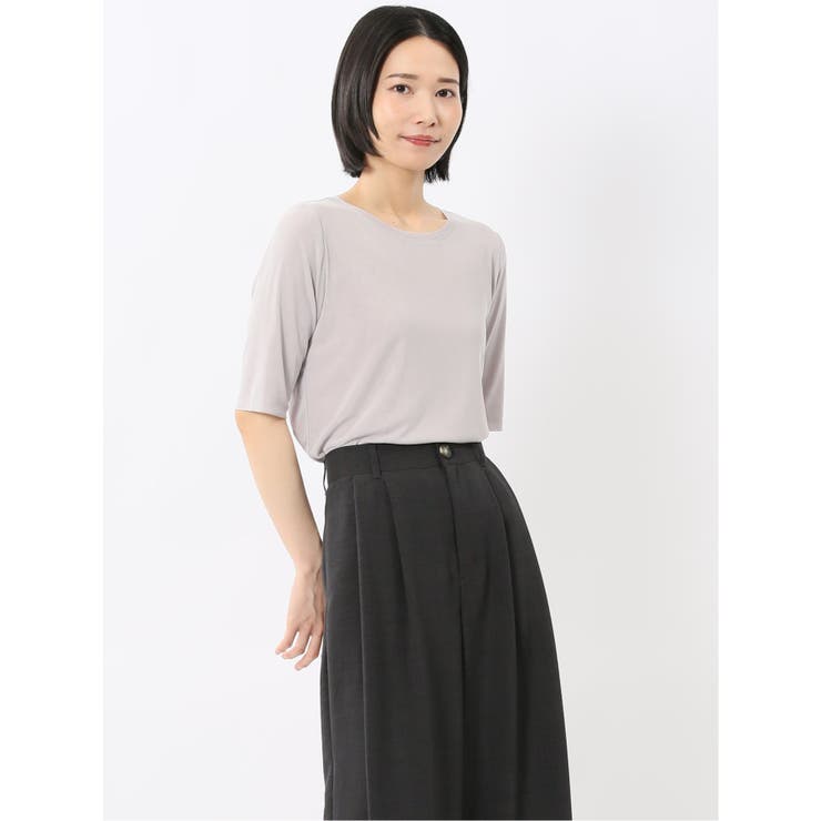 イノウェーブ/INNOWAVE マイクロチュール 半袖Ｔシャツ | TAKA-Q WOMEN | 詳細画像1 