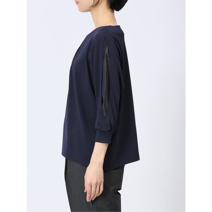 カットジョーゼット 7分袖 クループルオーバー | TAKA-Q WOMEN | 詳細画像17 