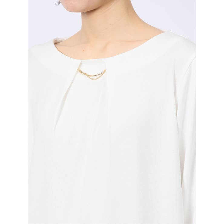 カットジョーゼット 7分袖 クループルオーバー | TAKA-Q WOMEN | 詳細画像9 