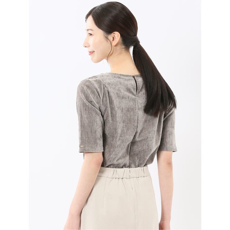 クラッシュベロア 半袖プルオーバー | TAKA-Q WOMEN | 詳細画像13 