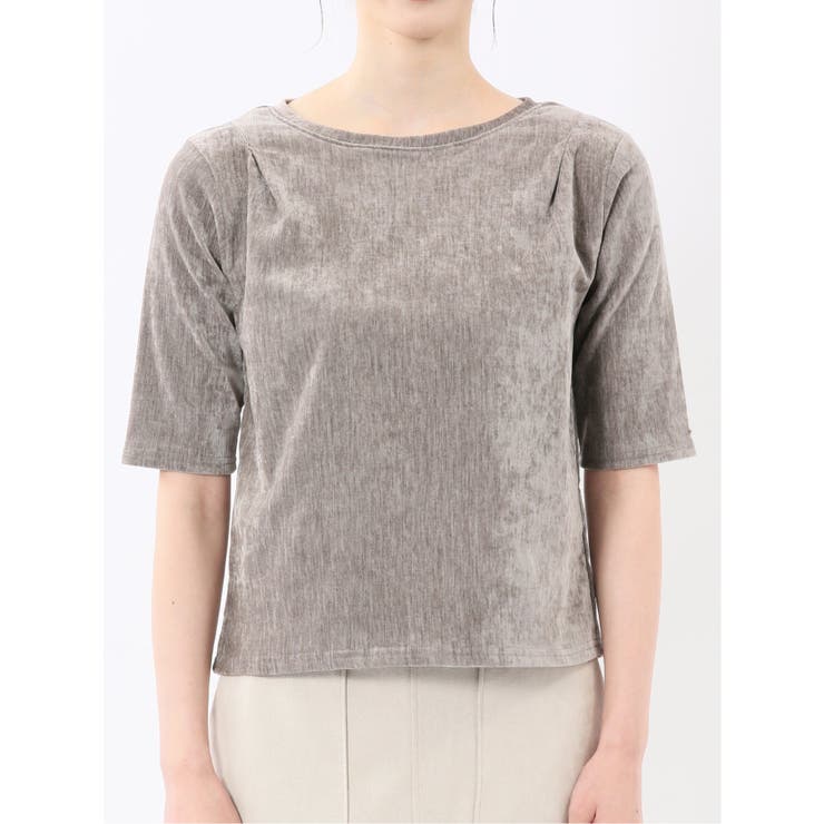 クラッシュベロア 半袖プルオーバー | TAKA-Q WOMEN | 詳細画像16 