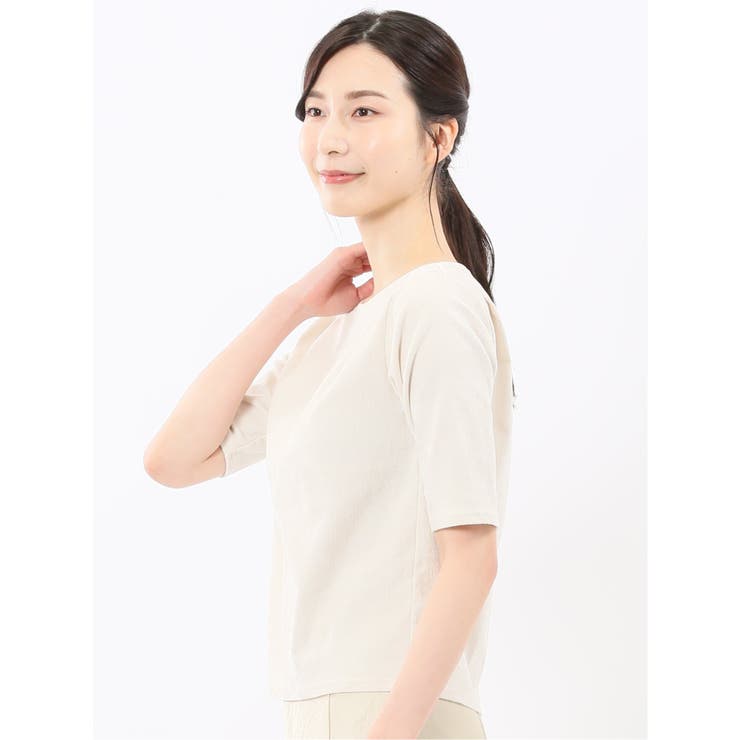 クラッシュベロア 半袖プルオーバー | TAKA-Q WOMEN | 詳細画像2 