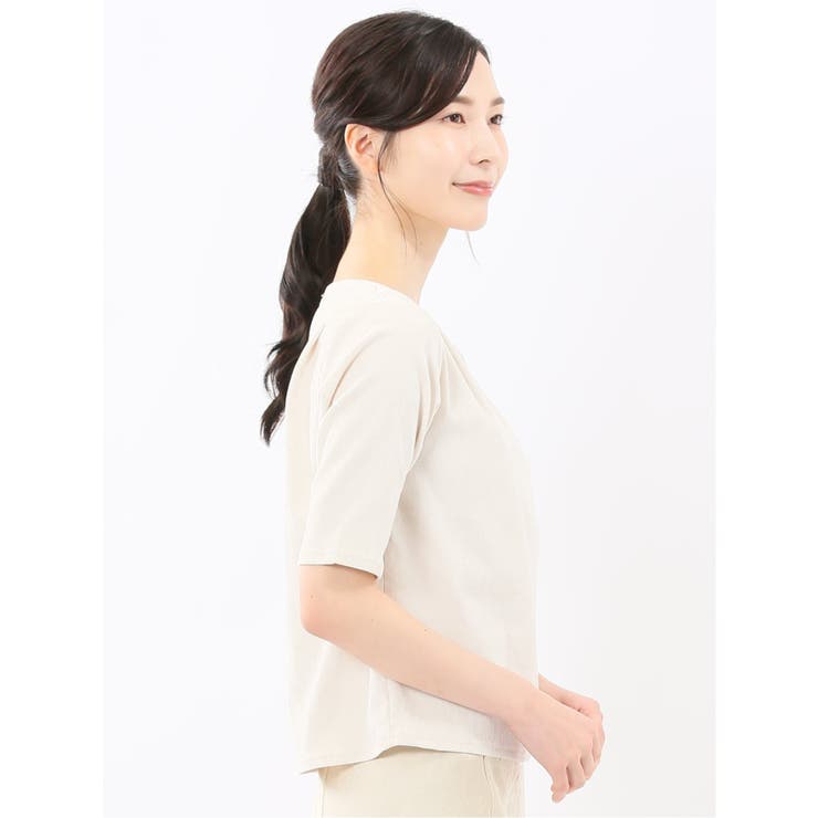 クラッシュベロア 半袖プルオーバー | TAKA-Q WOMEN | 詳細画像4 