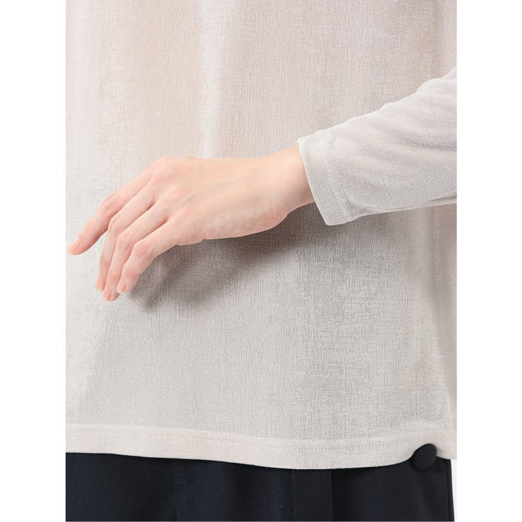 グロッシーツイル ギャザースリーブ プルオーバー | TAKA-Q WOMEN | 詳細画像11 