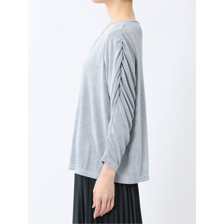グロッシーツイル ギャザースリーブ プルオーバー | TAKA-Q WOMEN | 詳細画像20 