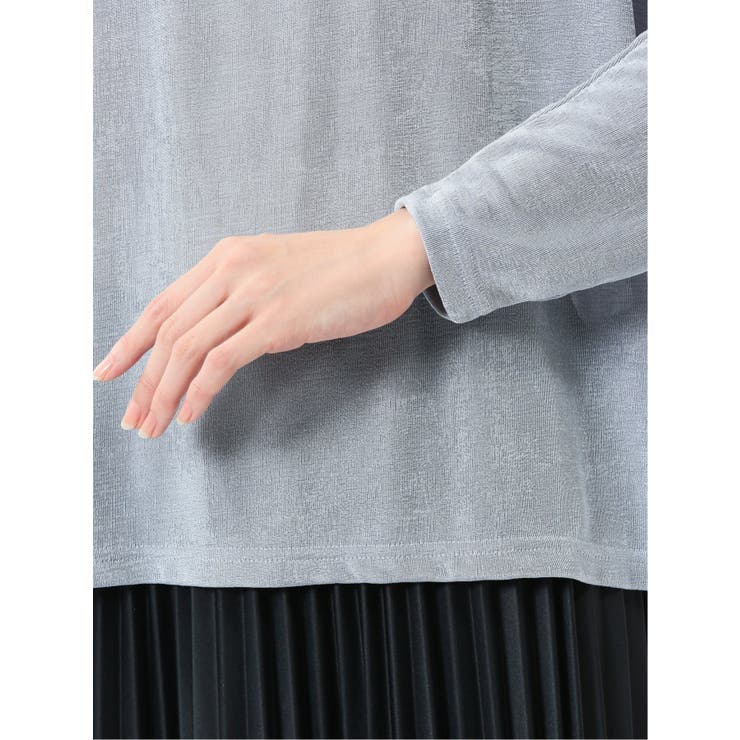 グロッシーツイル ギャザースリーブ プルオーバー | TAKA-Q WOMEN | 詳細画像23 