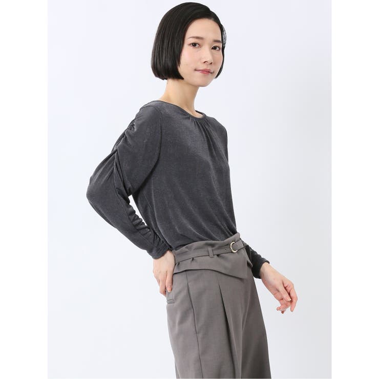 グロッシーツイル ギャザースリーブ プルオーバー | TAKA-Q WOMEN | 詳細画像30 