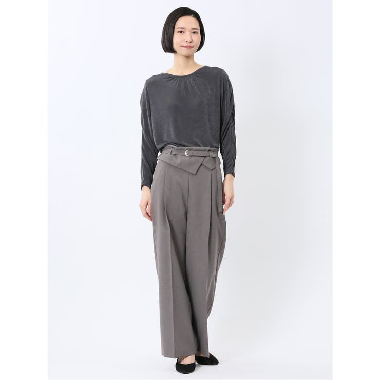 グロッシーツイル ギャザースリーブ プルオーバー | TAKA-Q WOMEN | 詳細画像31 