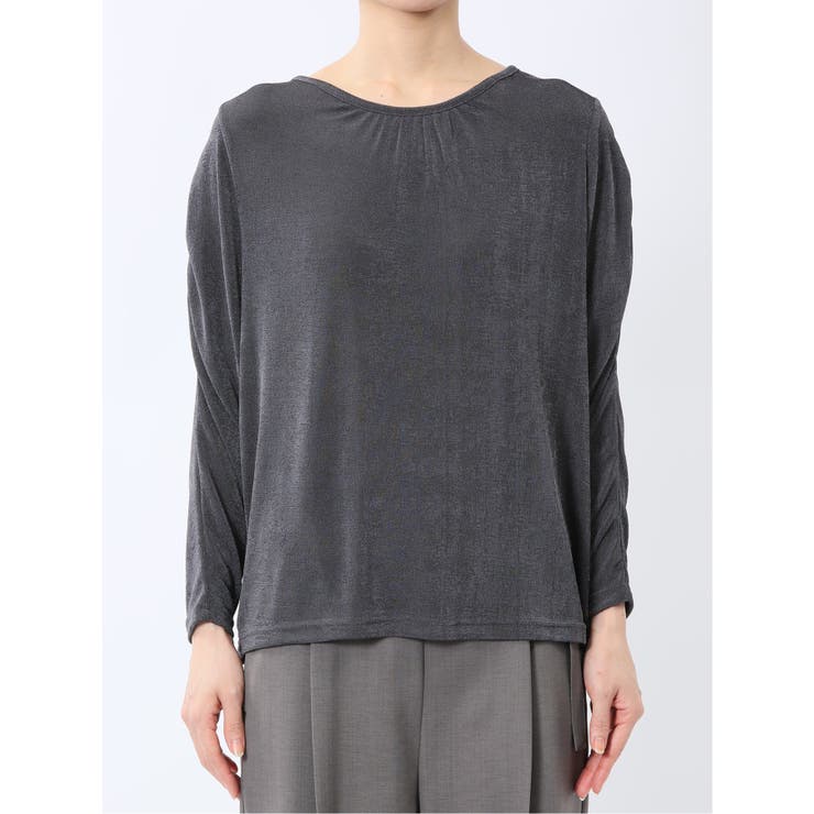 グロッシーツイル ギャザースリーブ プルオーバー | TAKA-Q WOMEN | 詳細画像32 