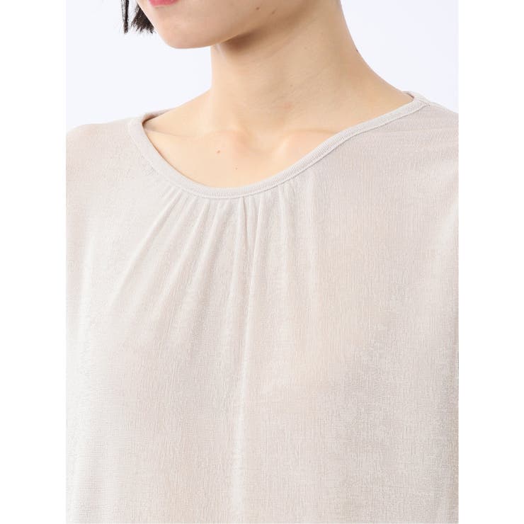 グロッシーツイル ギャザースリーブ プルオーバー | TAKA-Q WOMEN | 詳細画像9 