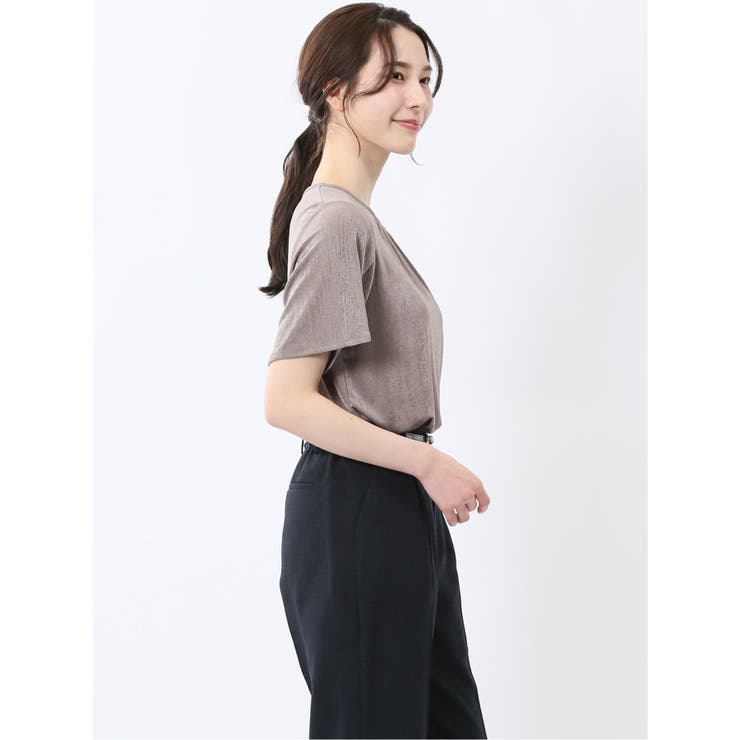 グロッシーツイル チューリップスリーブ プルオーバー | TAKA-Q WOMEN | 詳細画像16 