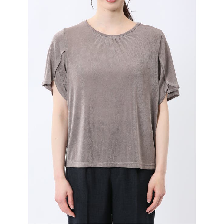 グロッシーツイル チューリップスリーブ プルオーバー | TAKA-Q WOMEN | 詳細画像18 