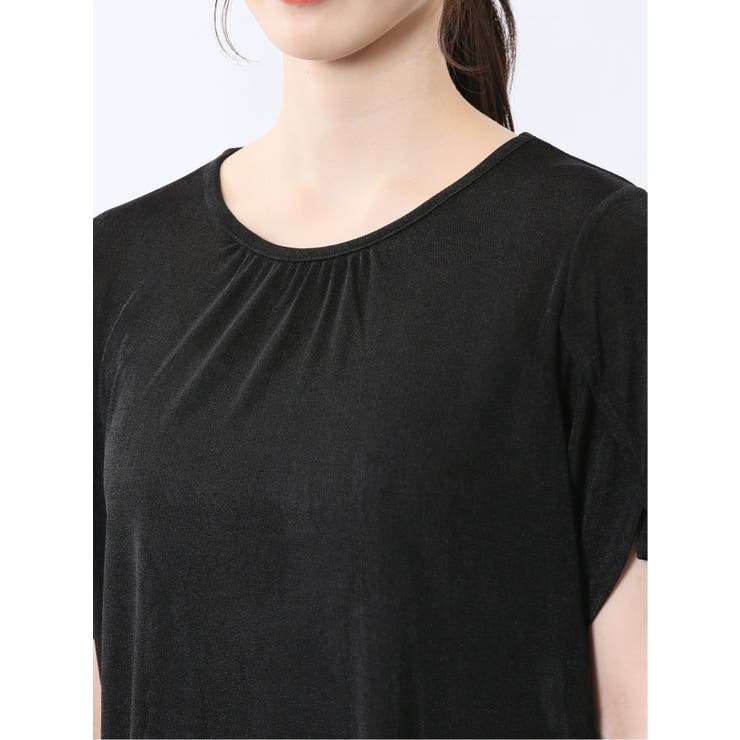 グロッシーツイル チューリップスリーブ プルオーバー | TAKA-Q WOMEN | 詳細画像9 