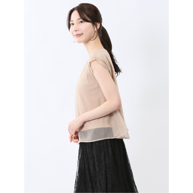 オーガンジー レイヤード プルオーバー | TAKA-Q WOMEN | 詳細画像2 