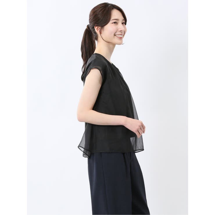 オーガンジー レイヤード プルオーバー | TAKA-Q WOMEN | 詳細画像25 