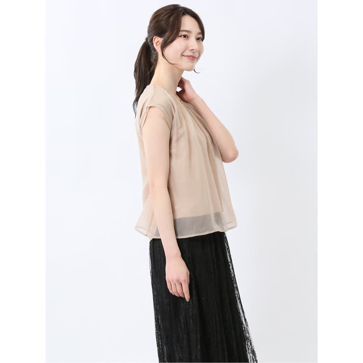 オーガンジー レイヤード プルオーバー | TAKA-Q WOMEN | 詳細画像4 