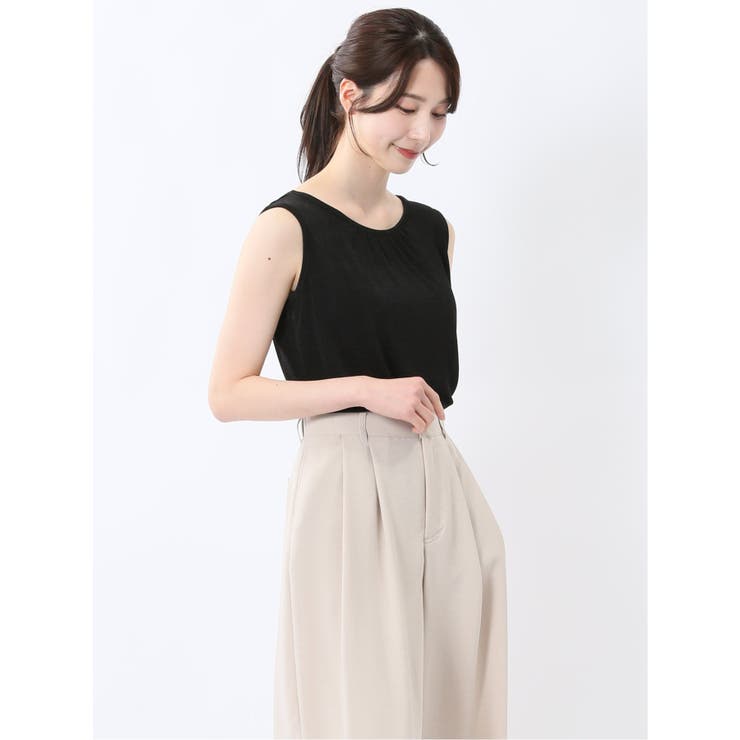 前後2WAY グロッシーツイル タンクトップ[品番：TKQJ0024975