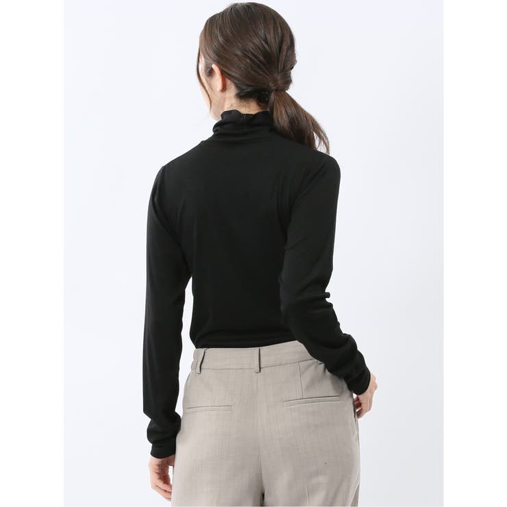 吸湿発熱 シアーテレコ タートルネック プルオーバー | TAKA-Q WOMEN | 詳細画像12 