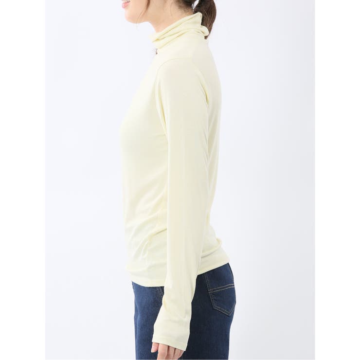 吸湿発熱 シアーテレコ タートルネック プルオーバー | TAKA-Q WOMEN | 詳細画像25 