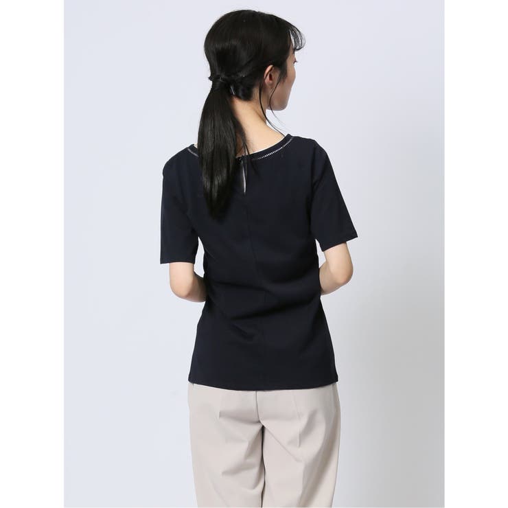 シルケット天竺 ハシゴレース半袖プルオーバー | TAKA-Q WOMEN | 詳細画像14 