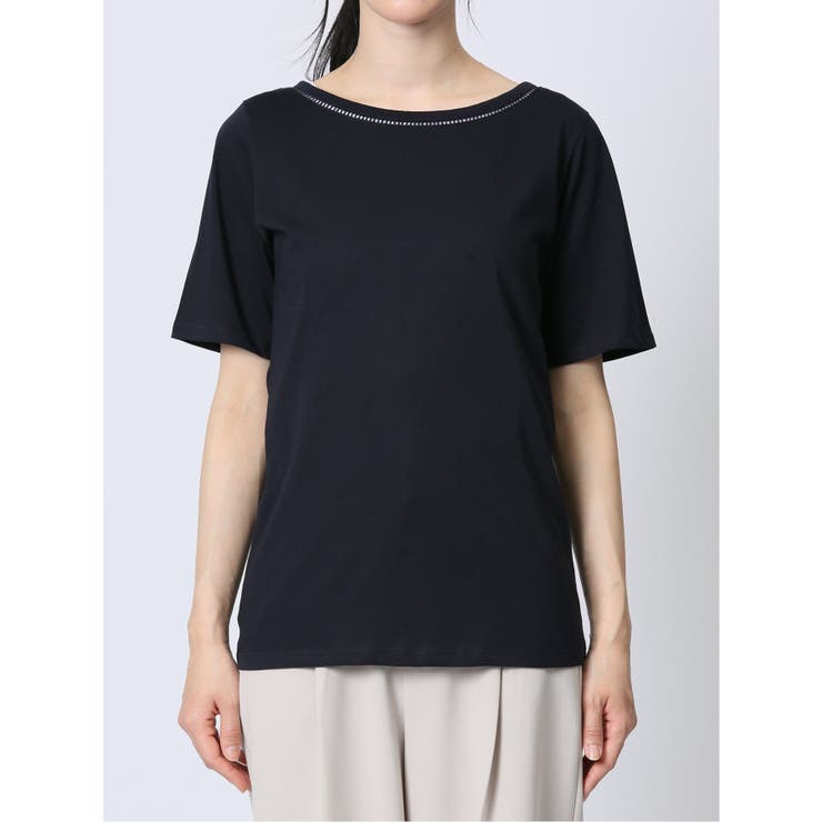 シルケット天竺 ハシゴレース半袖プルオーバー | TAKA-Q WOMEN | 詳細画像17 