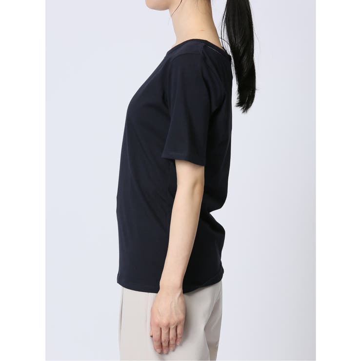 シルケット天竺 ハシゴレース半袖プルオーバー | TAKA-Q WOMEN | 詳細画像18 