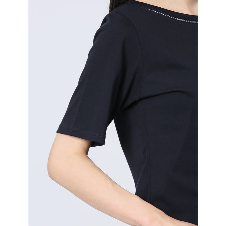 シルケット天竺 ハシゴレース半袖プルオーバー | TAKA-Q WOMEN | 詳細画像22 