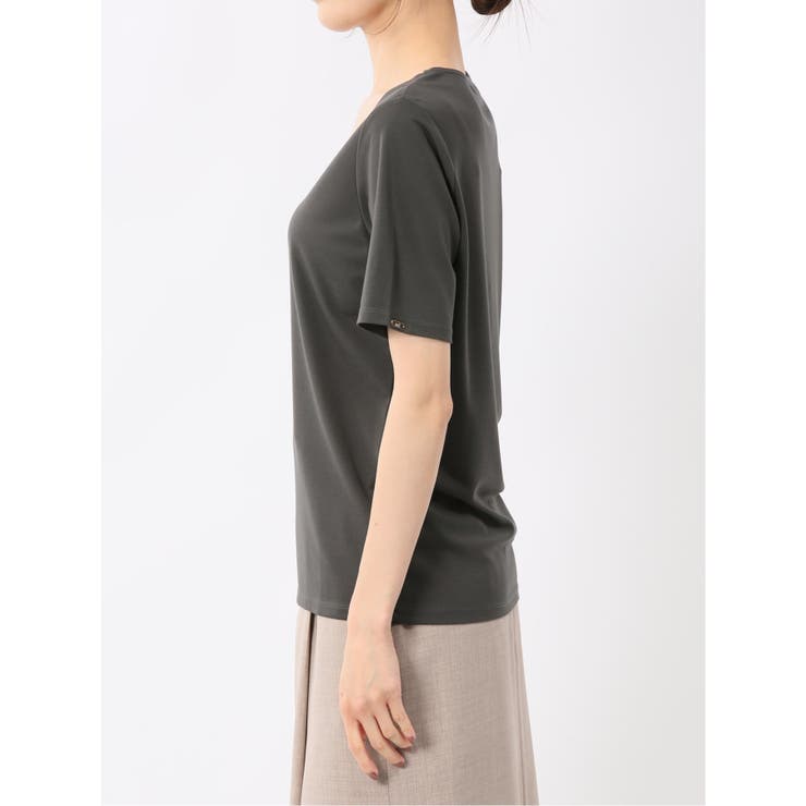 シルケットポンチ クルーネック半袖Tシャツ | TAKA-Q WOMEN | 詳細画像18 