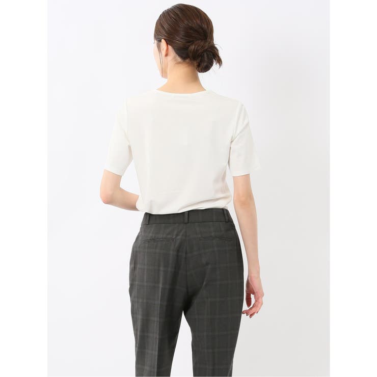 シルケットポンチ クルーネック半袖Tシャツ | TAKA-Q WOMEN | 詳細画像3 