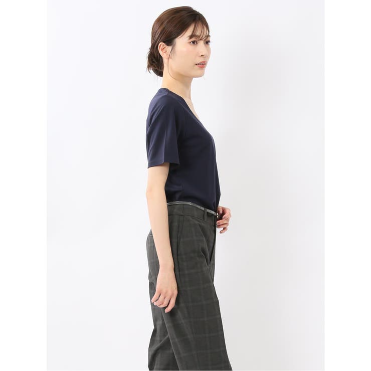 シルケットポンチ クルーネック半袖Tシャツ | TAKA-Q WOMEN | 詳細画像37 