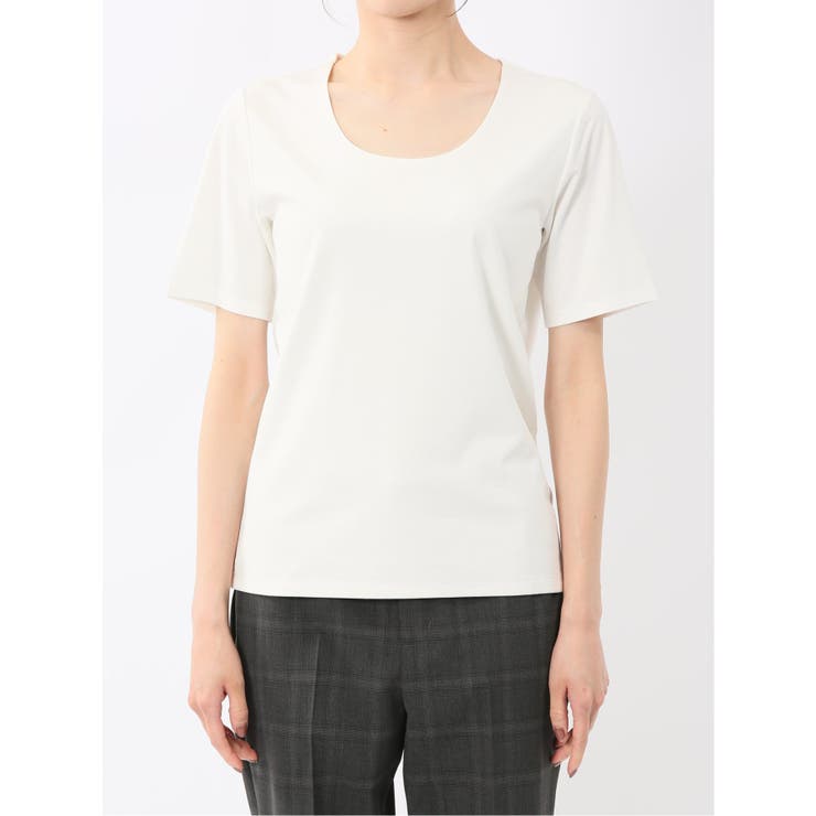 シルケットポンチ クルーネック半袖Tシャツ | TAKA-Q WOMEN | 詳細画像6 