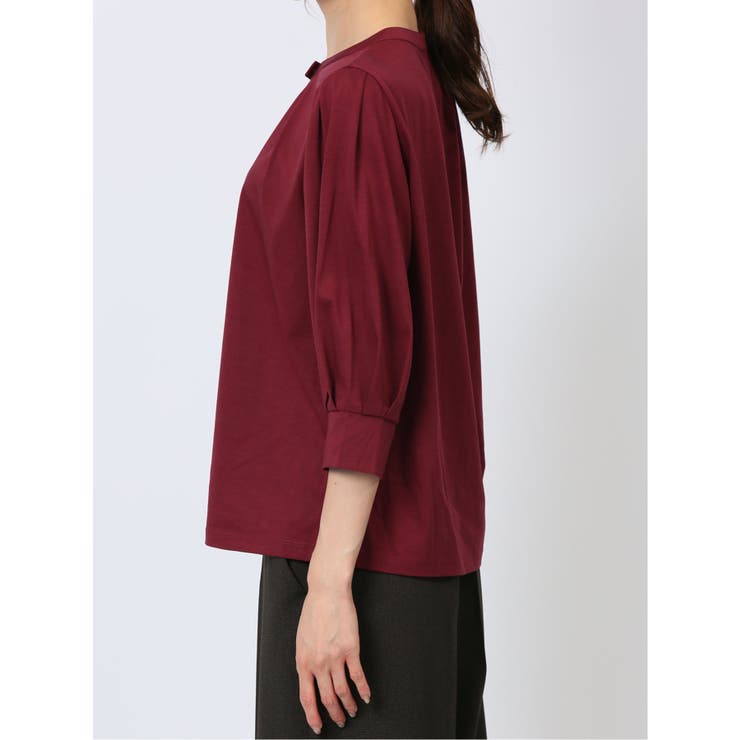 デザインネック 7分袖プルオーバー | TAKA-Q WOMEN | 詳細画像17 