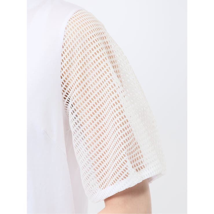 レース切替 クルーネック 半袖プルオーバー | TAKA-Q WOMEN | 詳細画像10 