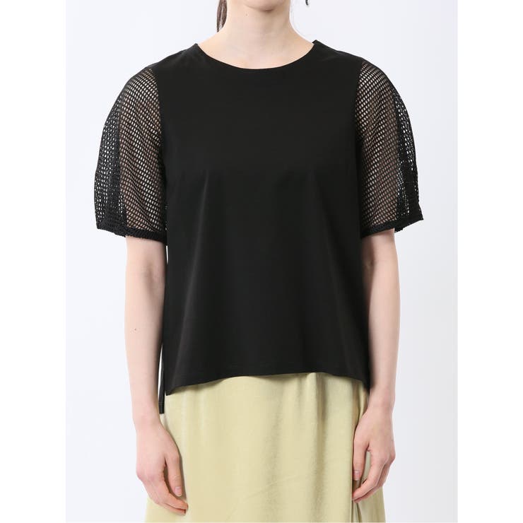 レース切替 クルーネック 半袖プルオーバー | TAKA-Q WOMEN | 詳細画像16 