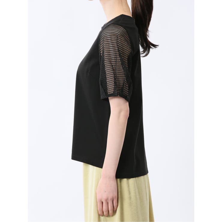 レース切替 クルーネック 半袖プルオーバー | TAKA-Q WOMEN | 詳細画像17 