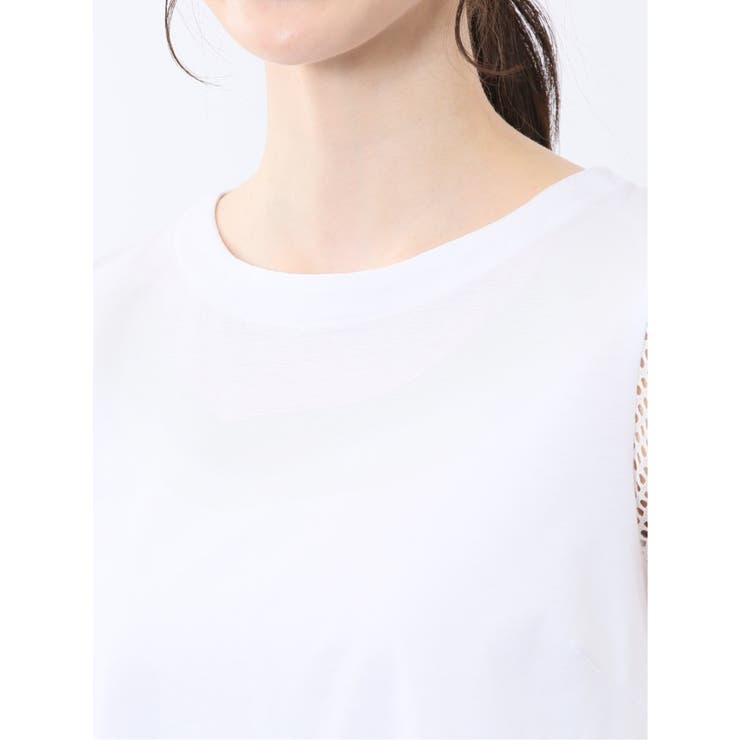 レース切替 クルーネック 半袖プルオーバー | TAKA-Q WOMEN | 詳細画像9 