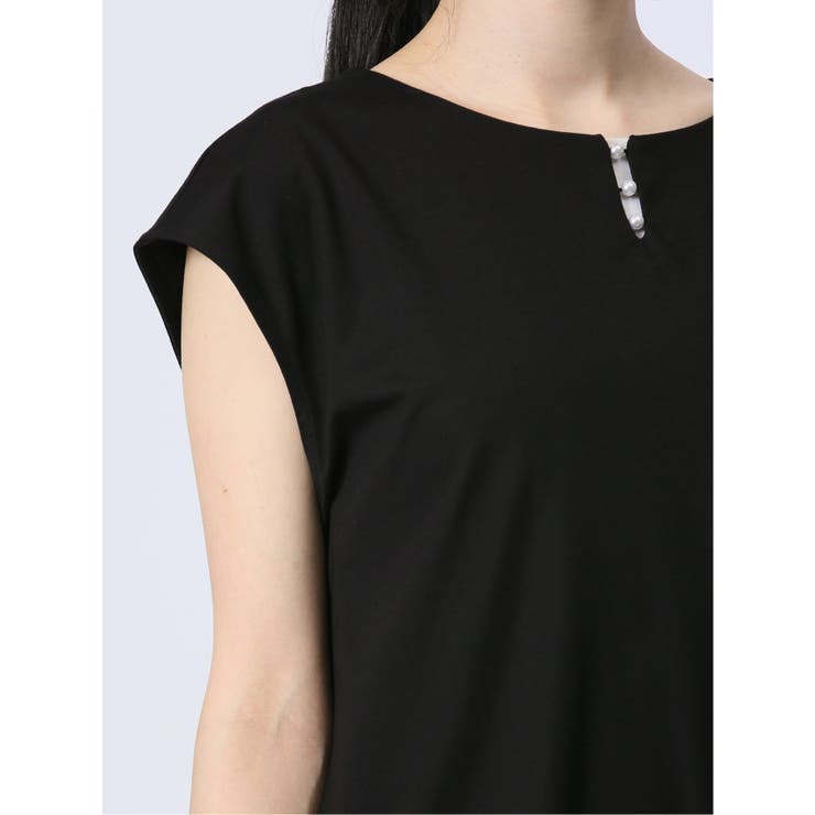 接触冷感 フェイクパール付きプルオーバー | TAKA-Q WOMEN | 詳細画像10 