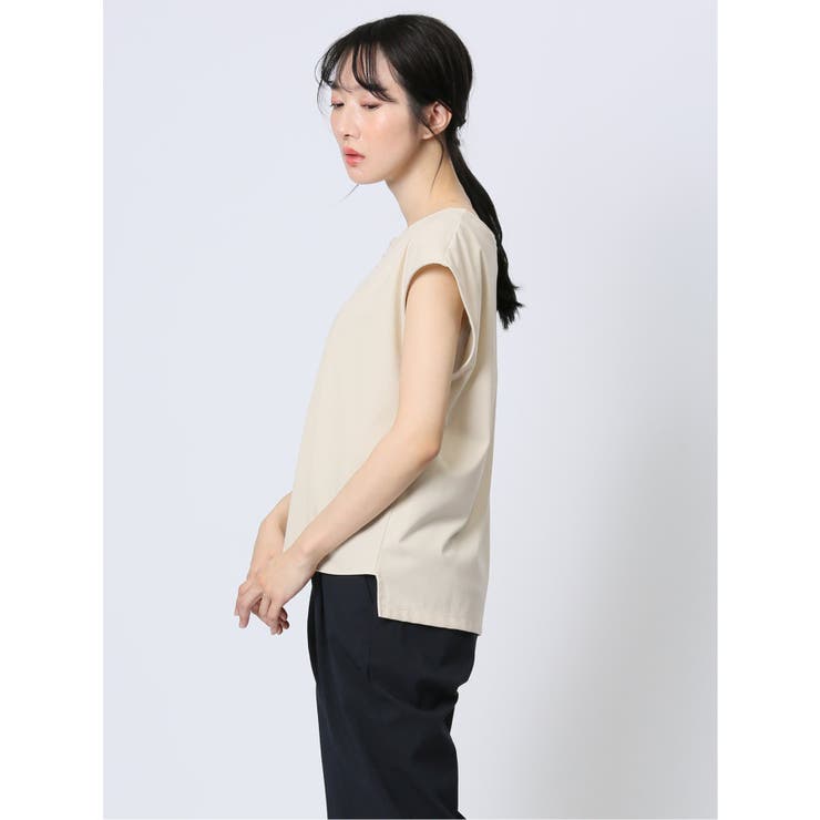 接触冷感 フェイクパール付きプルオーバー | TAKA-Q WOMEN | 詳細画像22 