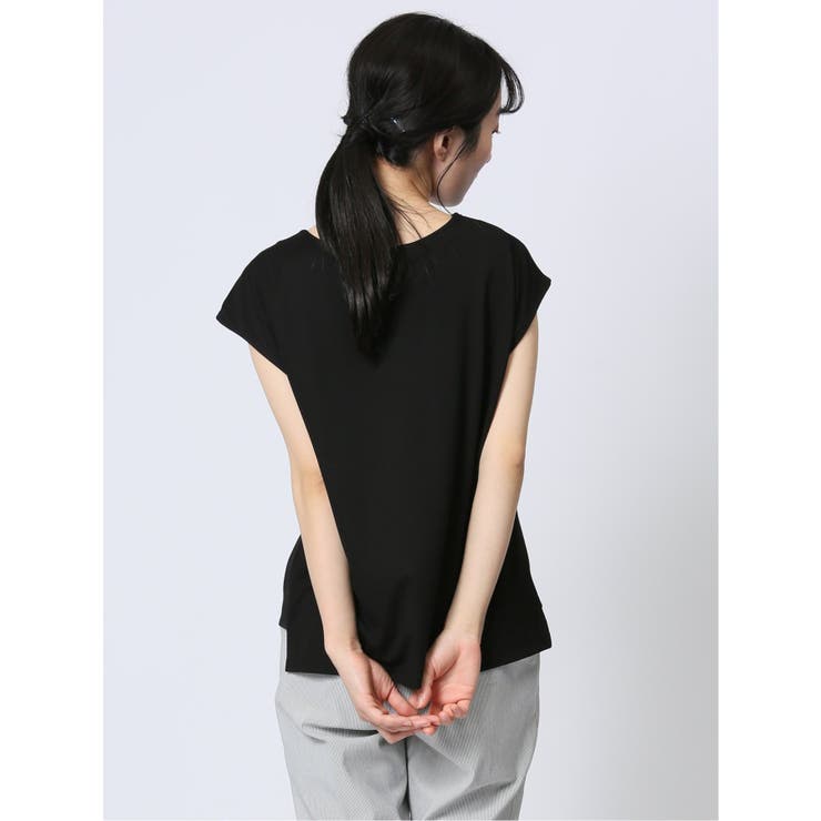 接触冷感 フェイクパール付きプルオーバー | TAKA-Q WOMEN | 詳細画像3 