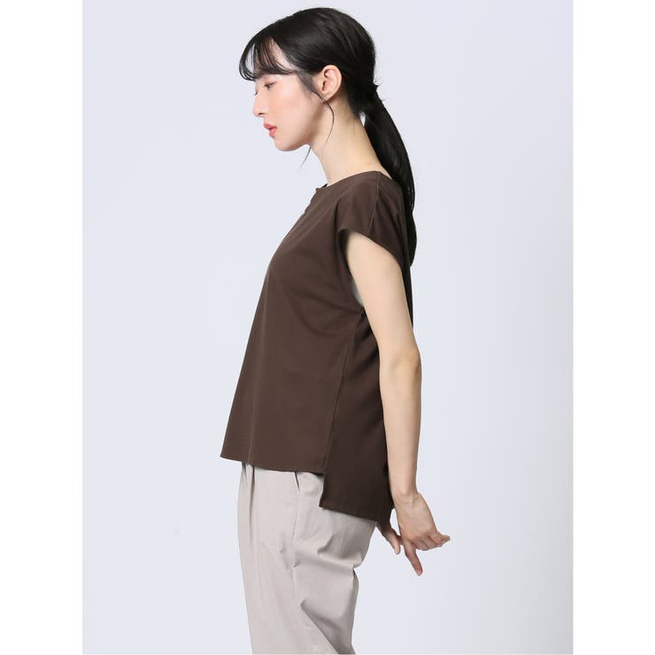 接触冷感 フェイクパール付きプルオーバー | TAKA-Q WOMEN | 詳細画像31 