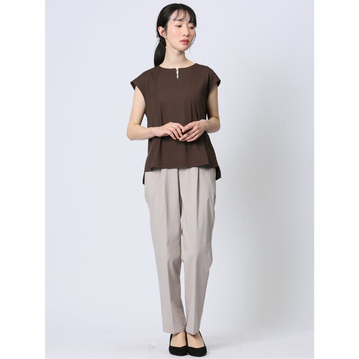 接触冷感 フェイクパール付きプルオーバー | TAKA-Q WOMEN | 詳細画像34 